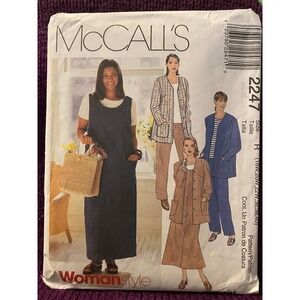 McCalls Sewing pattern 2247 dress jacket  sz 18w 20w 22w